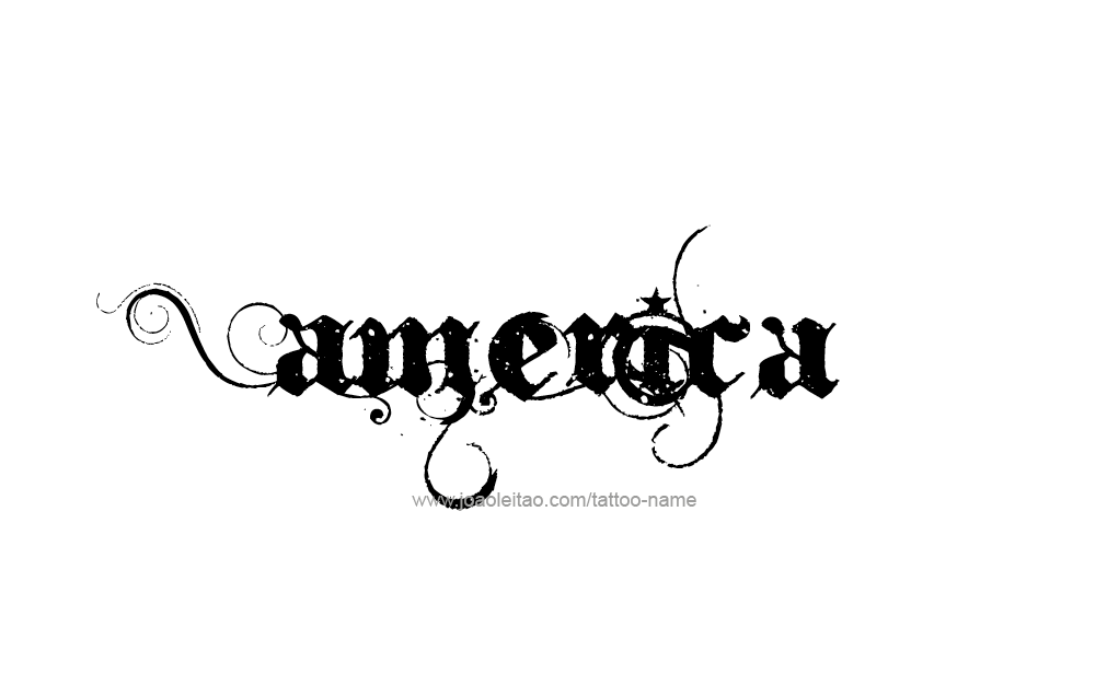 Tattoo Design  Name America   