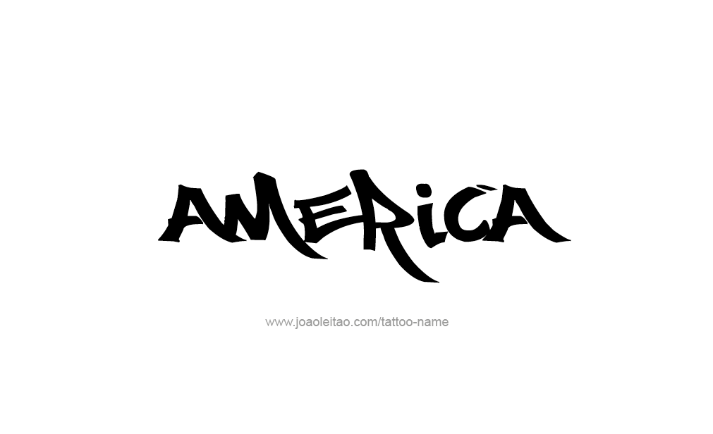 Tattoo Design  Name America   