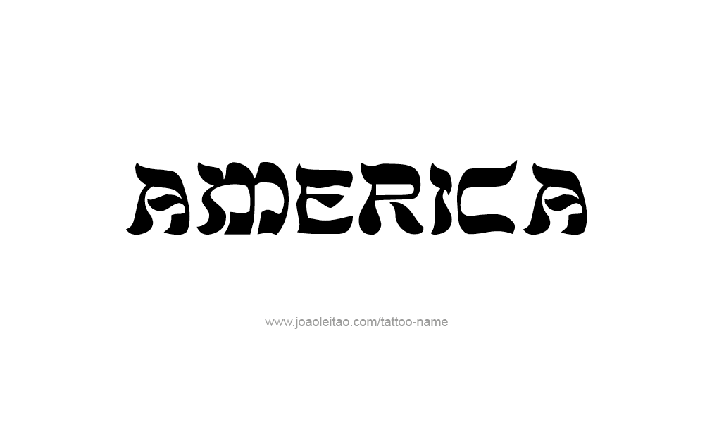 Tattoo Design  Name America   