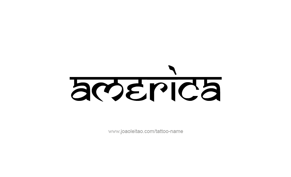 Tattoo Design  Name America   