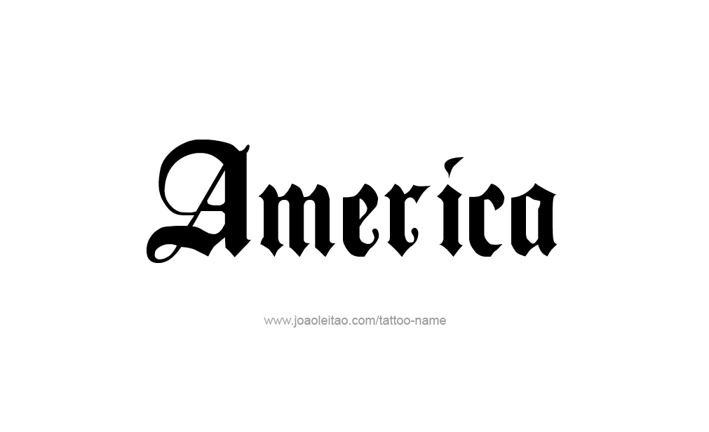 Tattoo Design  Name America   