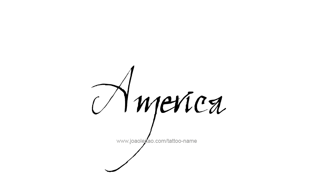 Tattoo Design  Name America   