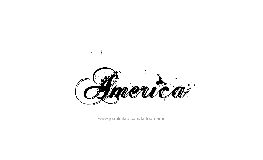 Tattoo Design  Name America   