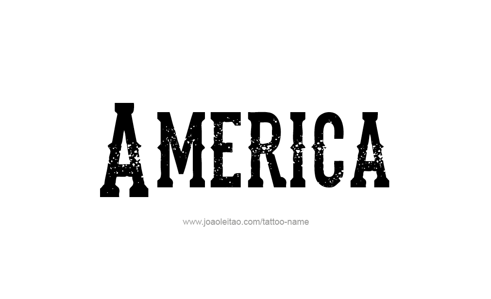 Tattoo Design  Name America   