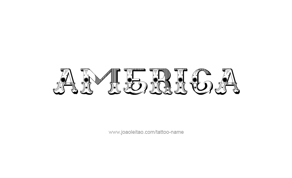 Tattoo Design  Name America   