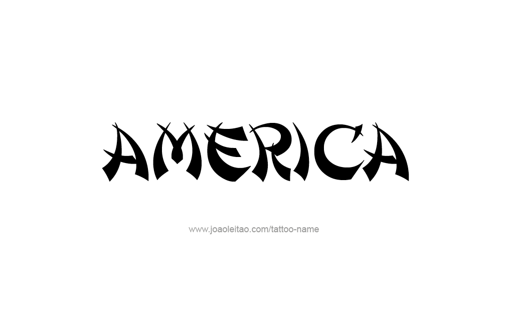 Tattoo Design  Name America