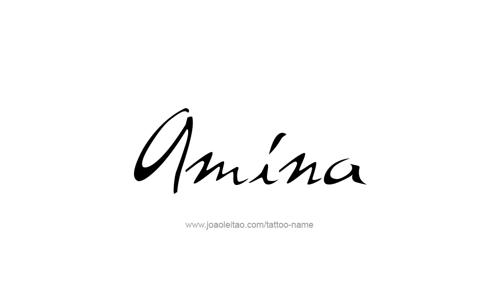 Tattoo Design  Name Amina   