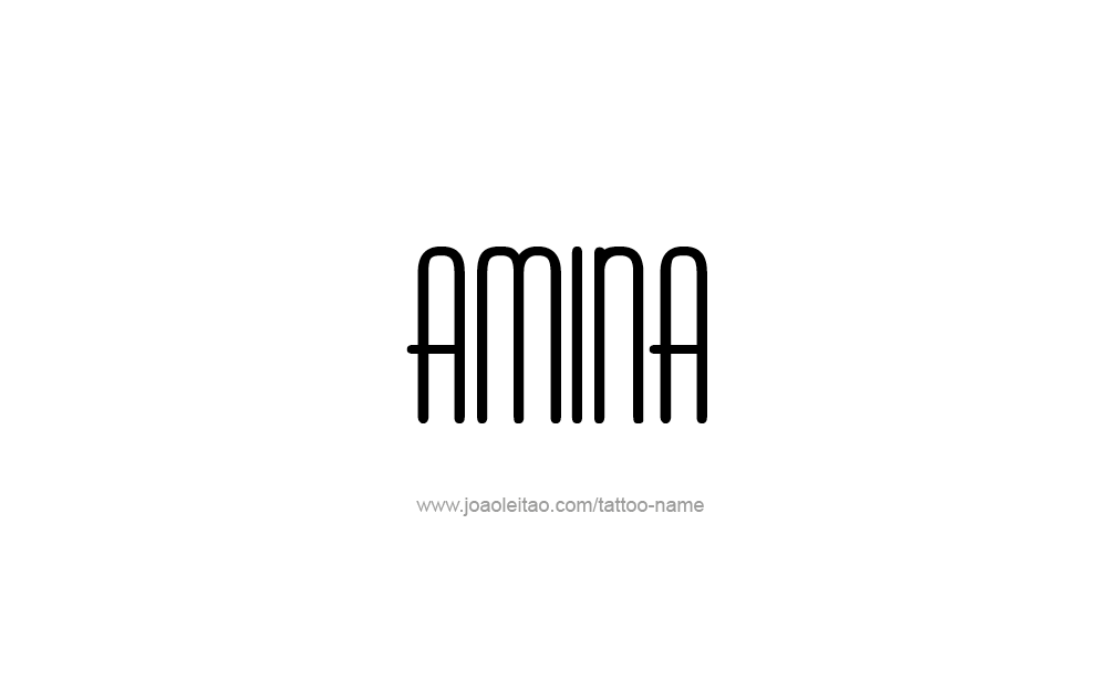 Tattoo Design  Name Amina   