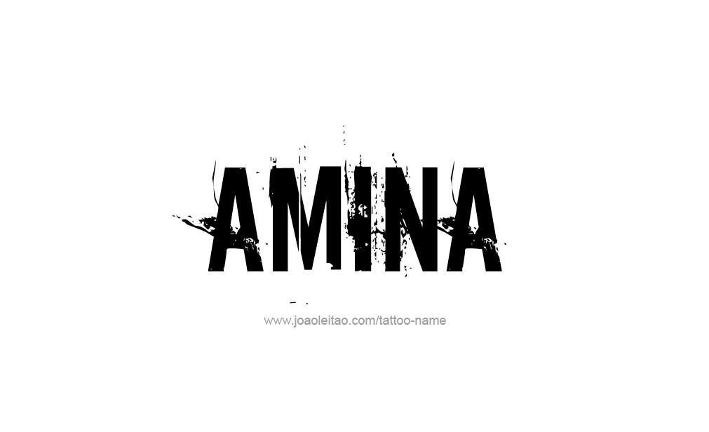 Tattoo Design  Name Amina   