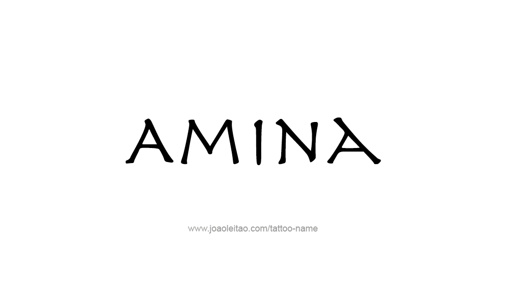 Tattoo Design  Name Amina   