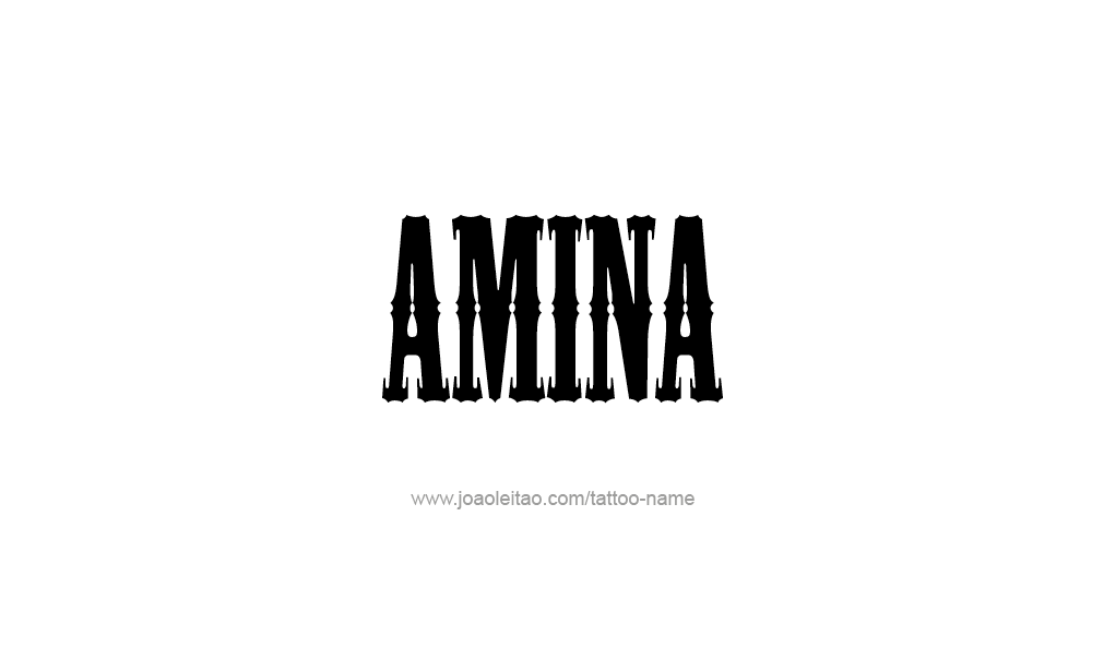 Tattoo Design  Name Amina   