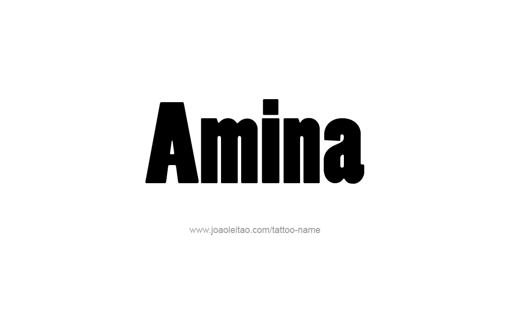 Tattoo Design  Name Amina   