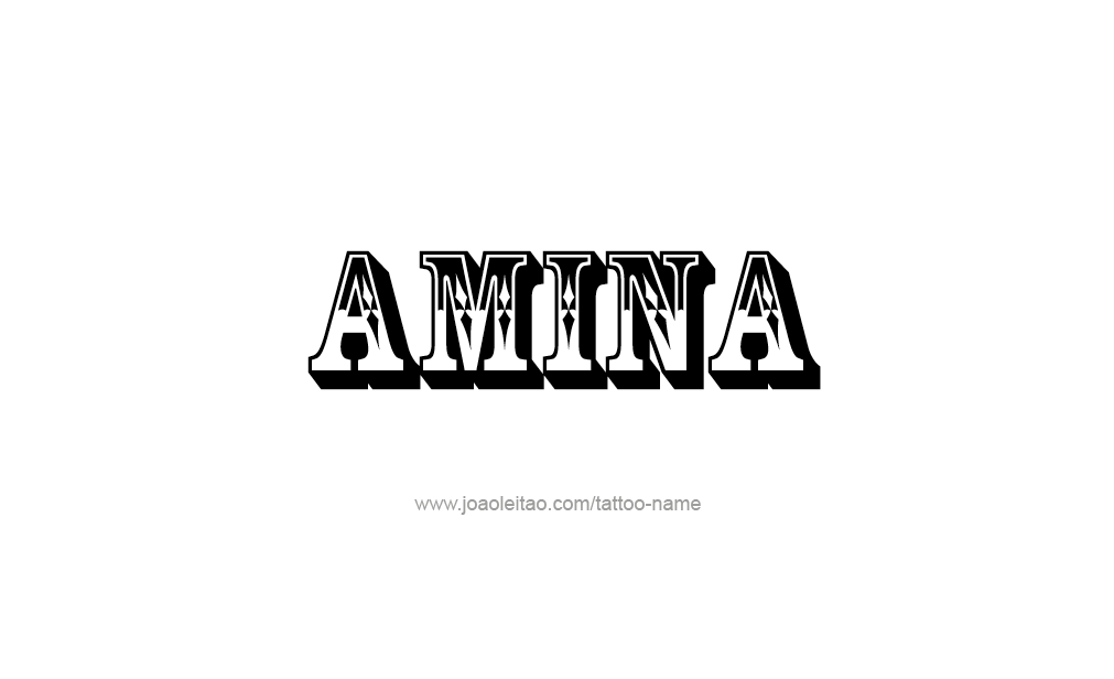 Tattoo Design  Name Amina   