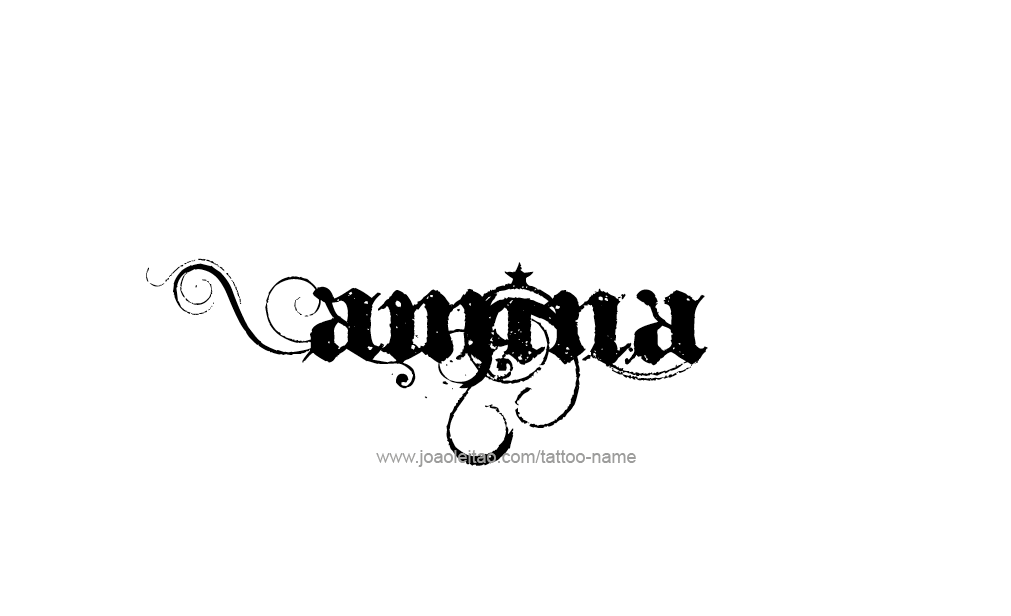 Tattoo Design  Name Amina   