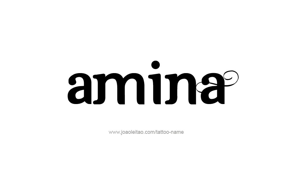 Tattoo Design  Name Amina   