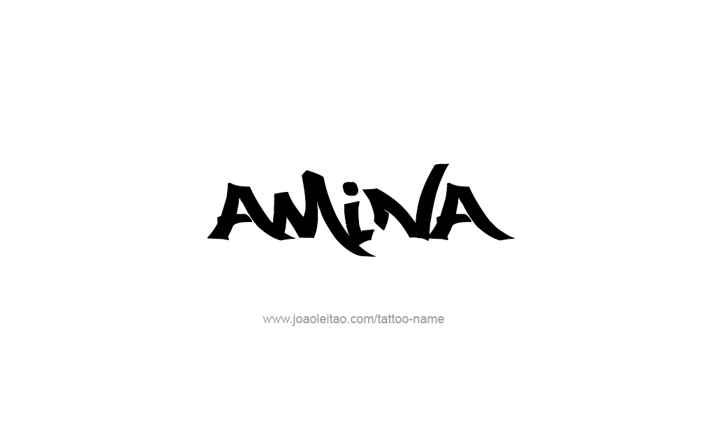 Tattoo Design  Name Amina   