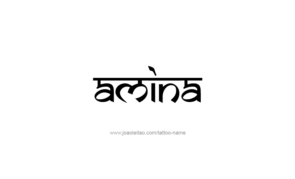 Tattoo Design  Name Amina   