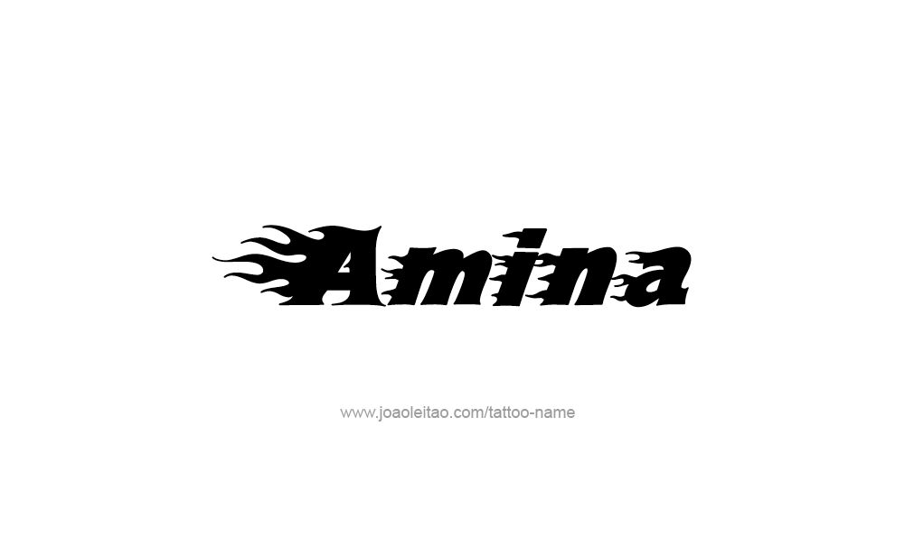 Tattoo Design  Name Amina   