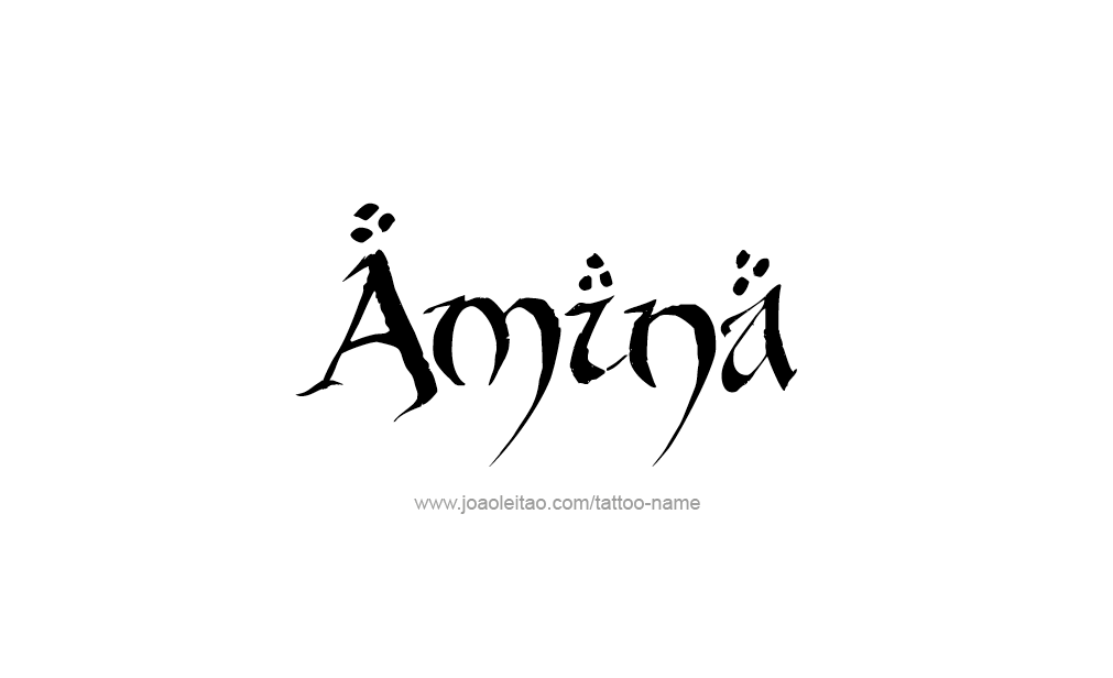 Tattoo Design  Name Amina   