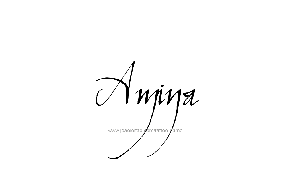 Tattoo Design  Name Amina   