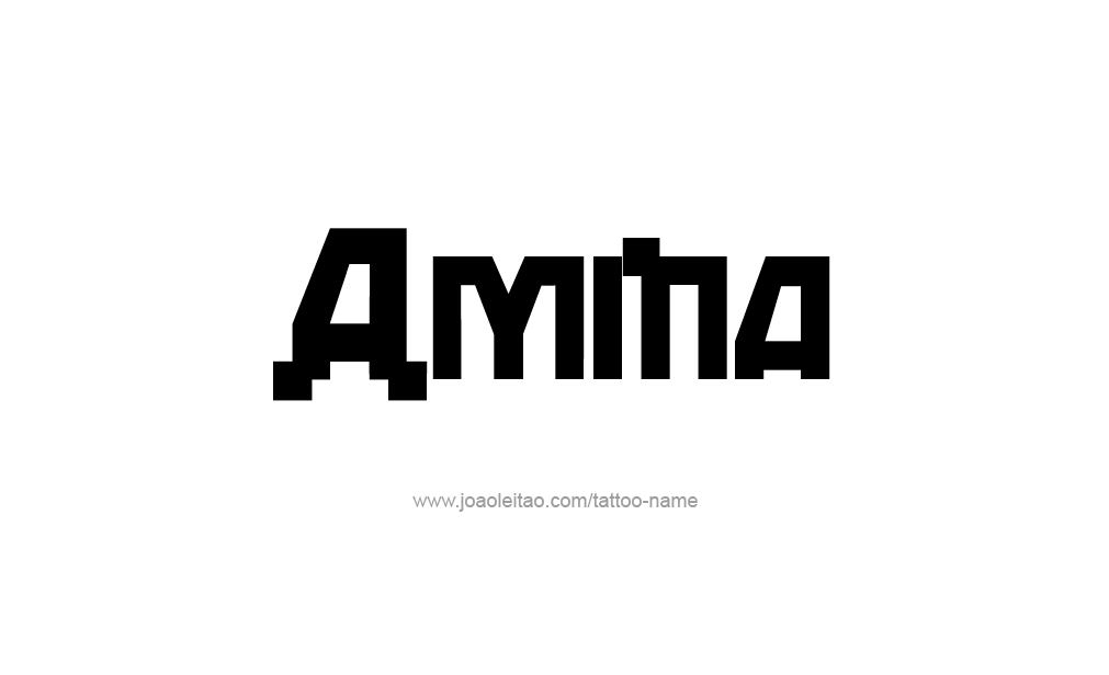 Tattoo Design  Name Amina   