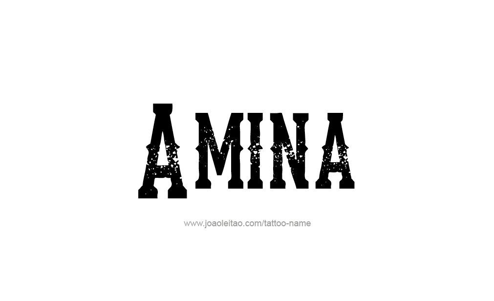 Tattoo Design  Name Amina   