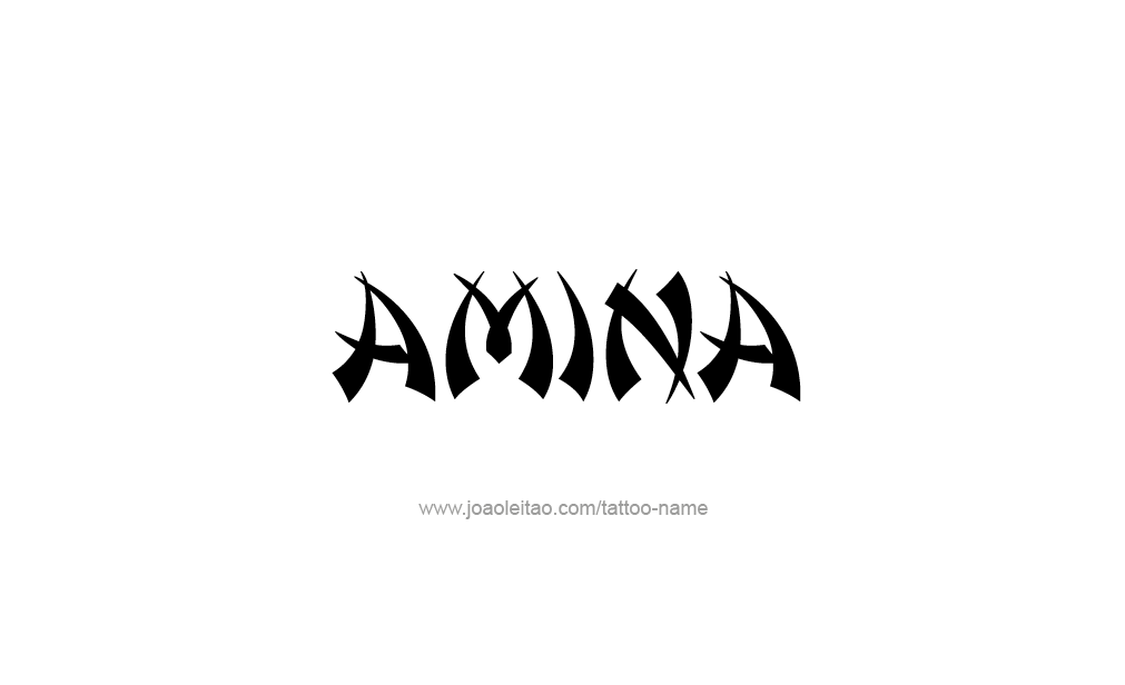 Tattoo Design  Name Amina
