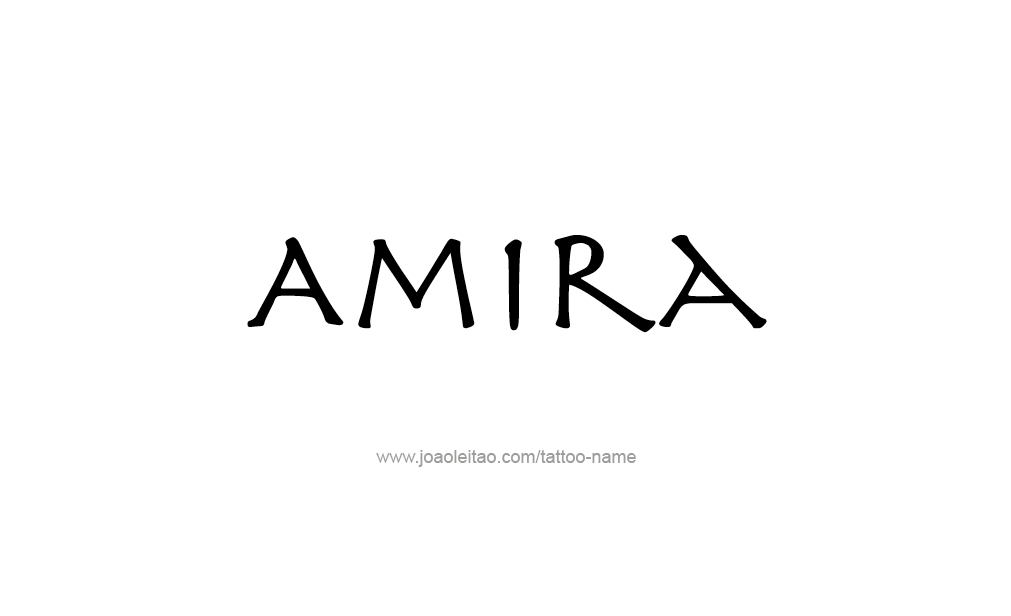 Tattoo Design  Name Amira   