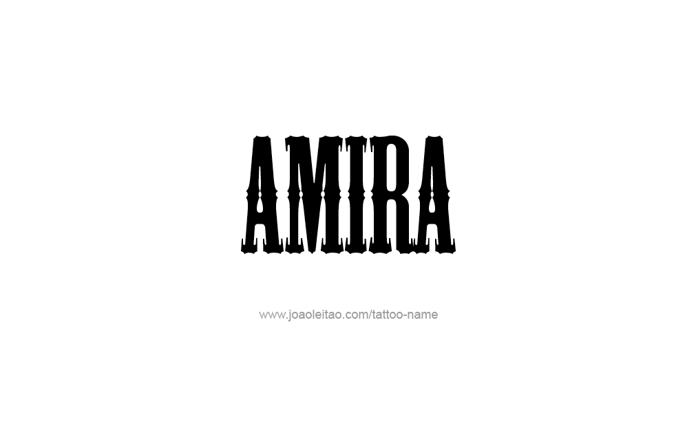 Tattoo Design  Name Amira   