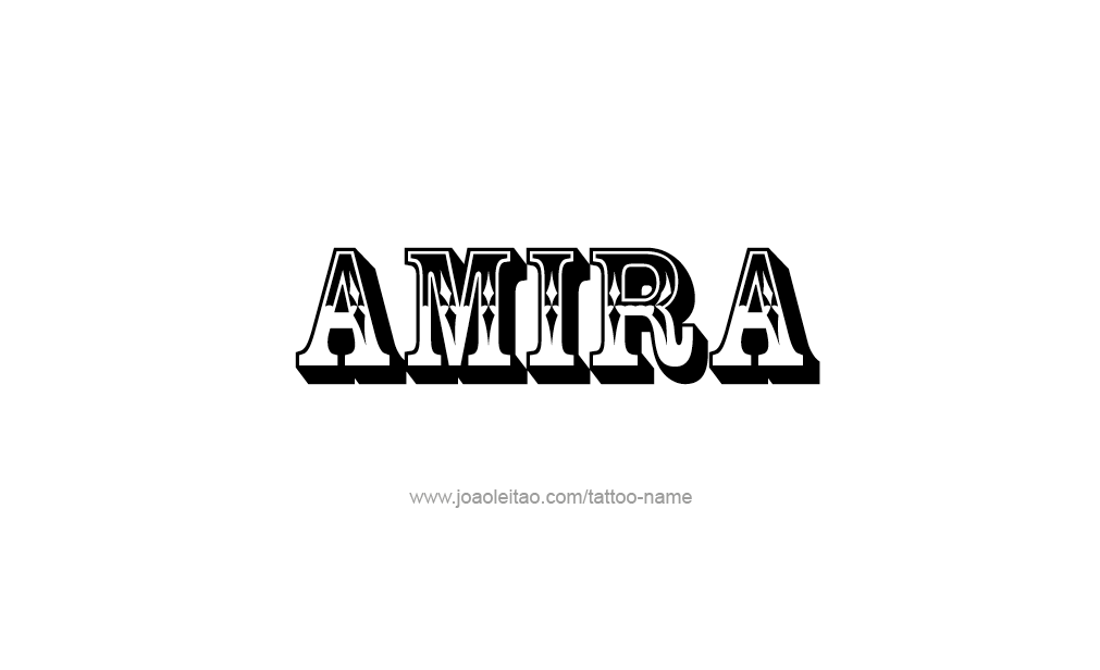 Tattoo Design  Name Amira   