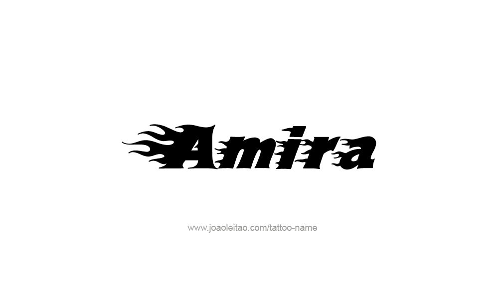 Tattoo Design  Name Amira   