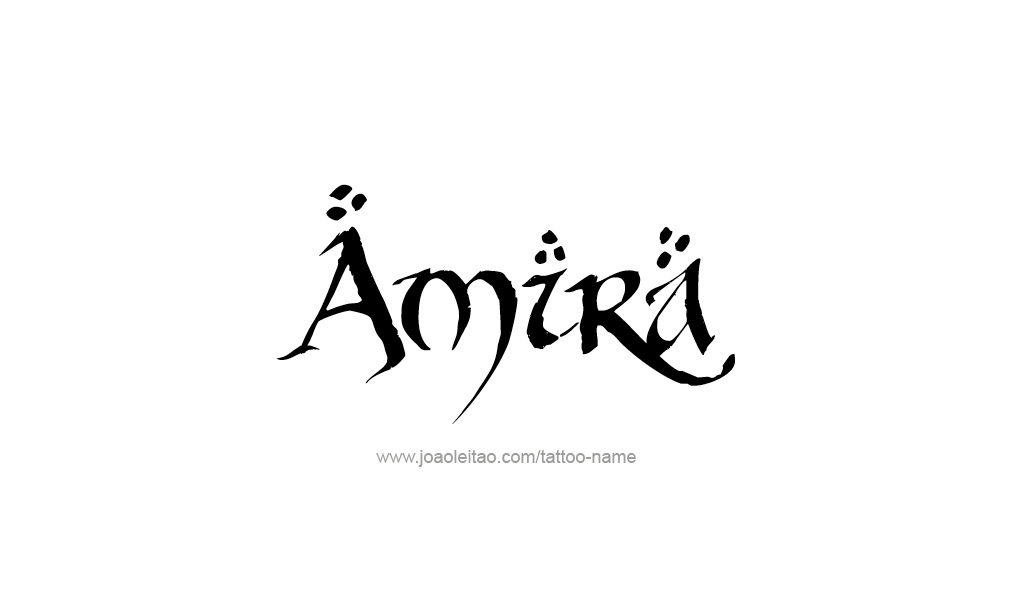 Tattoo Design  Name Amira   