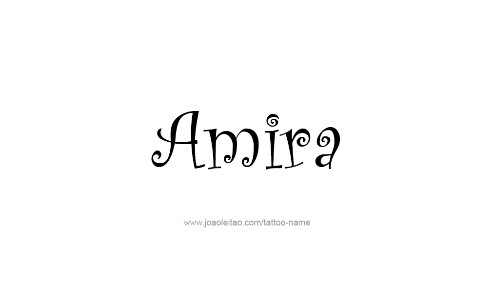 Tattoo Design  Name Amira   