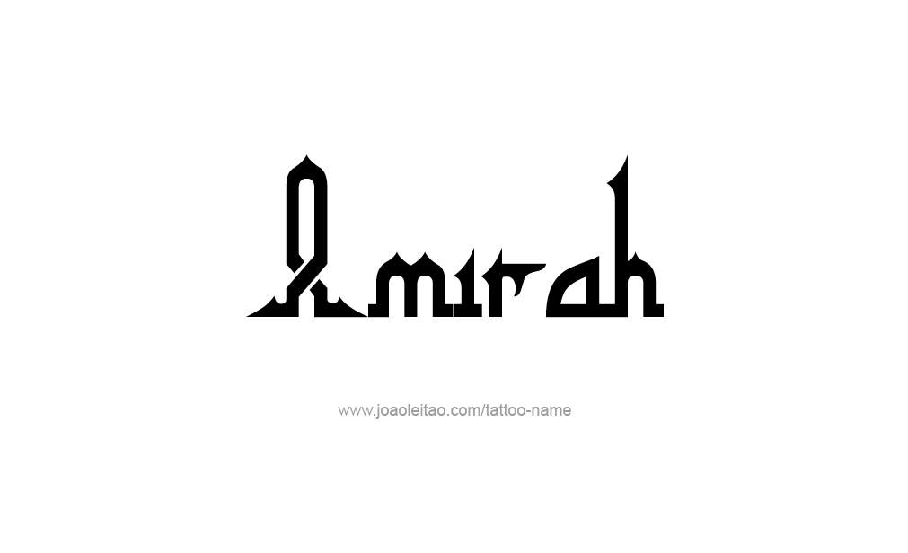 Tattoo Design  Name Amirah   