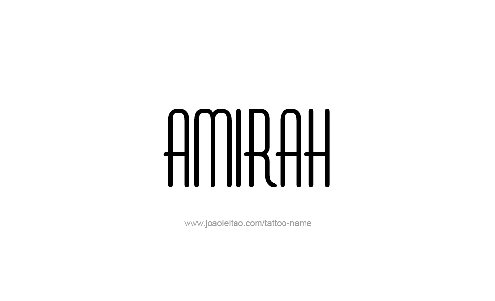 Tattoo Design  Name Amirah   