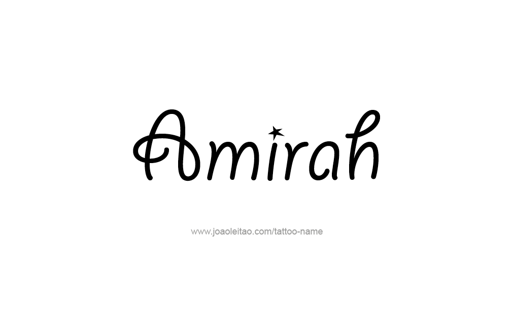 Tattoo Design  Name Amirah   