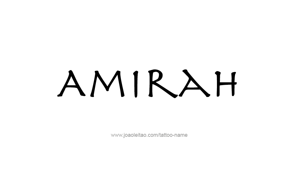 Tattoo Design  Name Amirah   