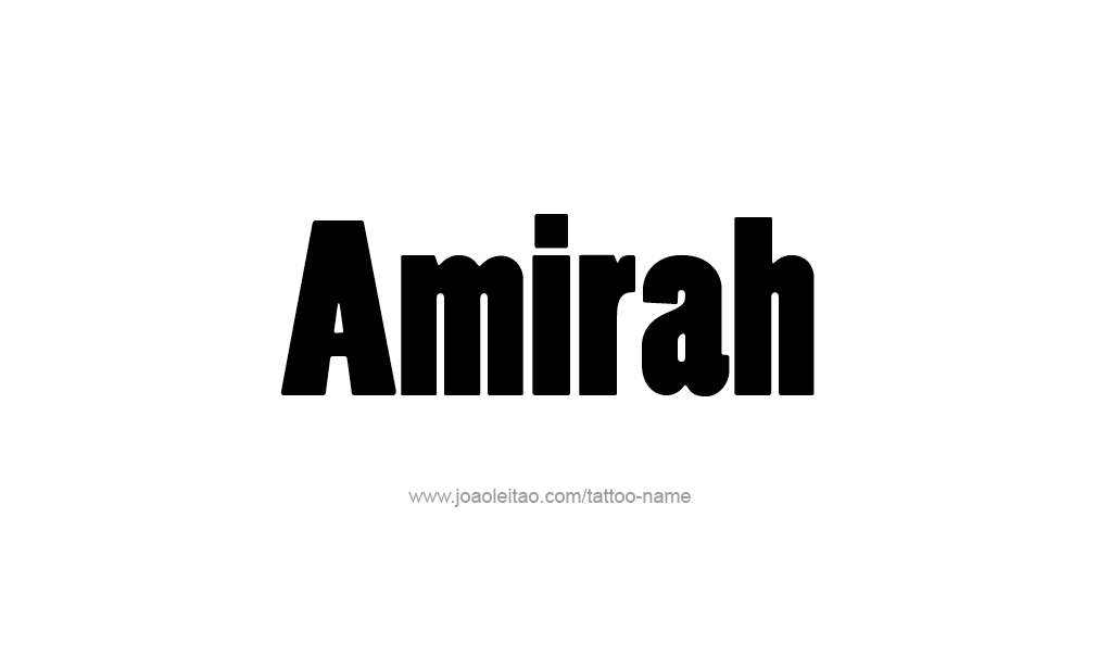 Tattoo Design  Name Amirah   