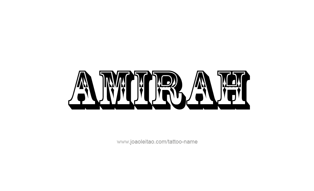 Tattoo Design  Name Amirah   