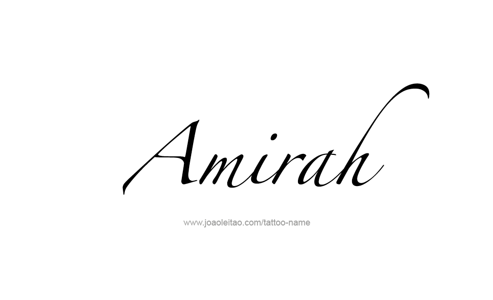 Tattoo Design  Name Amirah   