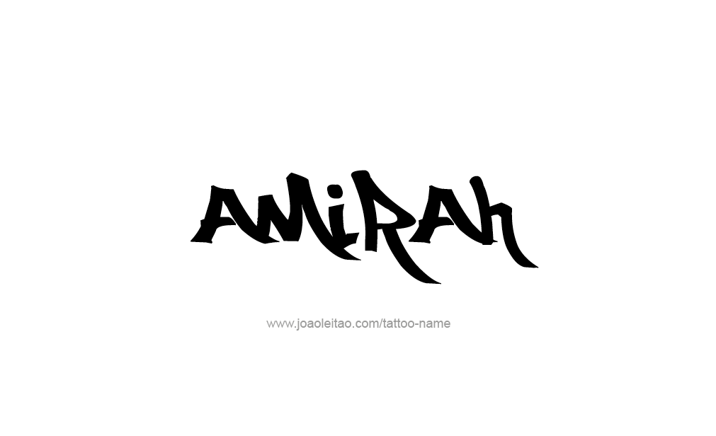 Tattoo Design  Name Amirah   