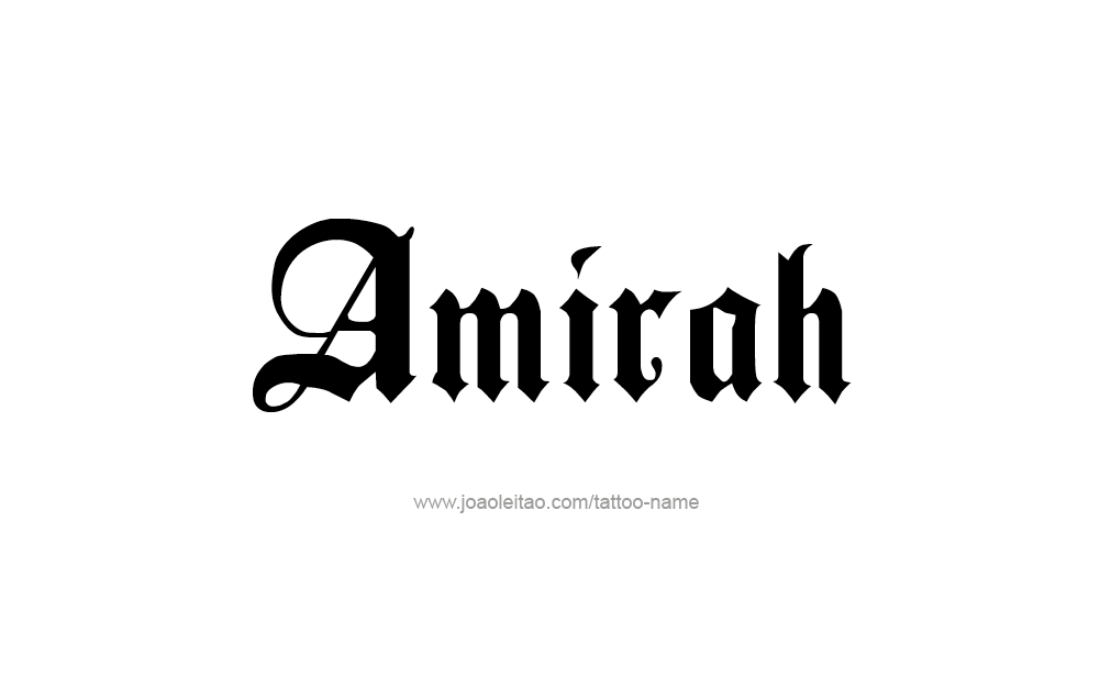 Tattoo Design  Name Amirah   