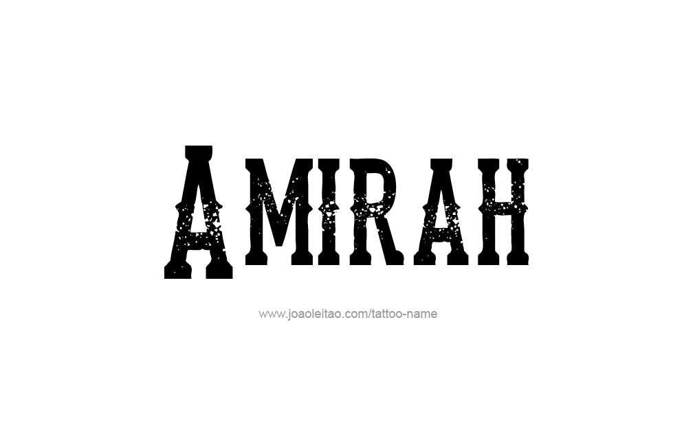 Tattoo Design  Name Amirah   