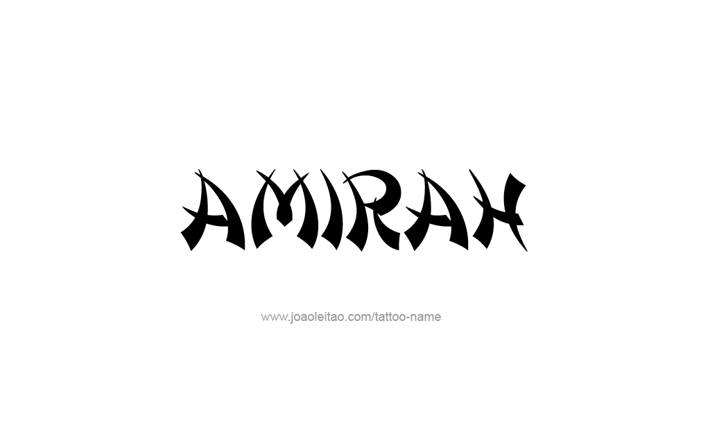 Tattoo Design  Name Amirah