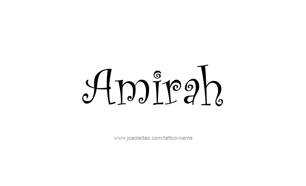 Tattoo Design  Name Amirah   