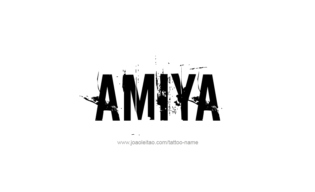 Tattoo Design  Name Amiya   