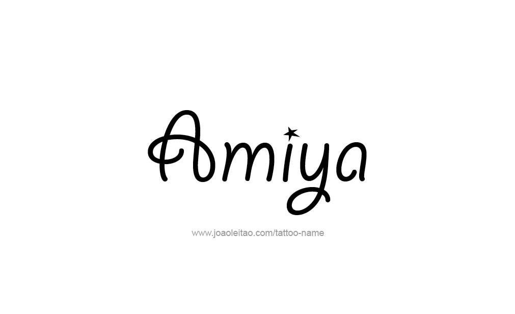 Tattoo Design  Name Amiya   