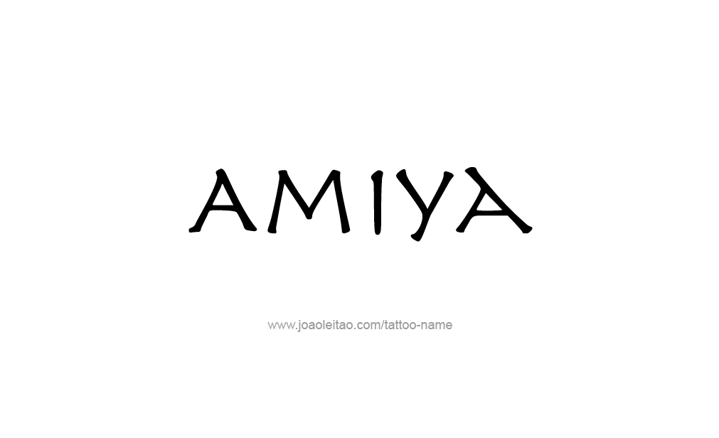 Tattoo Design  Name Amiya   