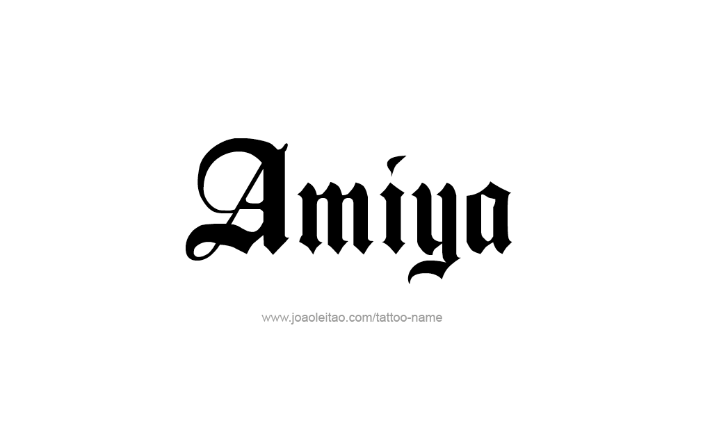 Tattoo Design  Name Amiya   