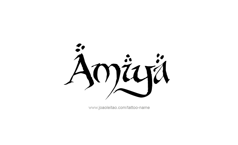 Tattoo Design  Name Amiya   